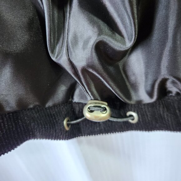 Levi Strauss Winter Jacket Women's XL Black Corduroy Puffer Coat Full Zip - Picture 6 of 12